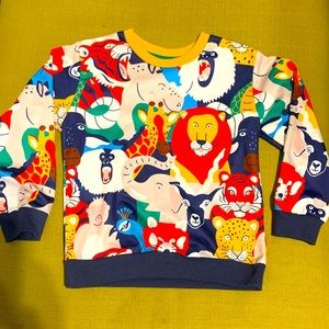 CCMOM colorful jungle animal lightweight sweatshirt - EUC - 6T